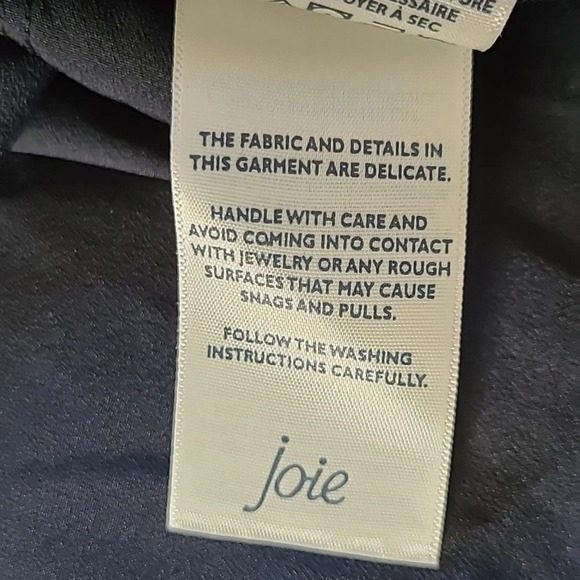 Joie Navy Baltic Print Chiffon Swing Dress - Size XS - Picture 9 of 9